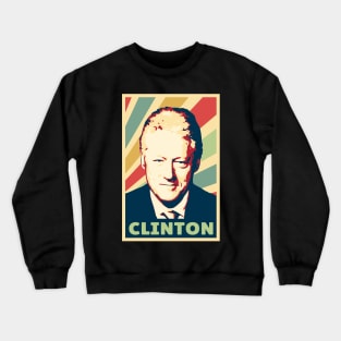 Bill Clinton Vintage Colors Crewneck Sweatshirt